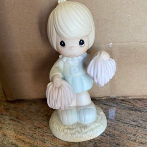 PRECIOUS MOMENTS CHEERLEADER FIGURINE! MINT!